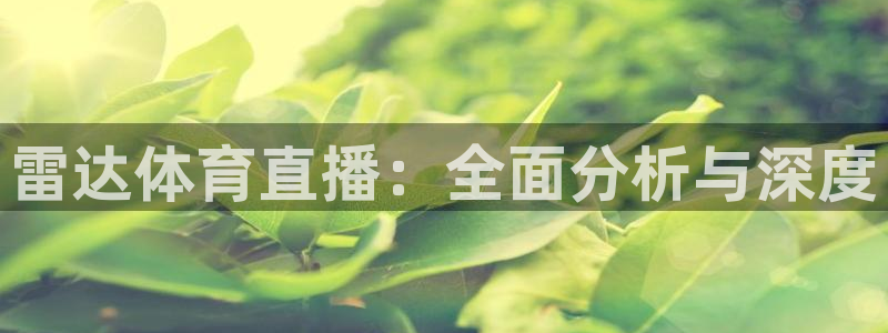 鲸鱼体育直播免费：雷达体育直播：全面分析与深度